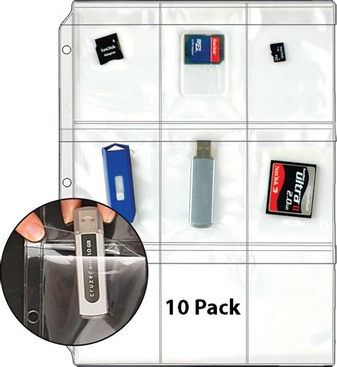 plastic binder for sd cards